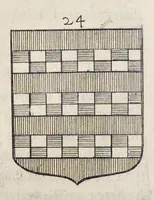 Picture 18 of 46 from La science heroique : traitant de la noblesse et de l'origine des armes, de leurs blasons & symboles : des timbres, bourlets, couronnes, cimiers, lambrequins, supports, tenans, & autres ornamens de l'ecu : de la devise & du cry de guerre, de l'ecu pendant, des pas & emprises des anciens chevaliers, & des formes differentes de leurs tombeaux : et enfin des marques exterieures de l'ecu de nos rois, des reines, enfans de France, & des officiers de la couronne, & de la maison du roy (1669), leaf 184