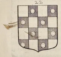 Picture 19 of 46 from La science heroique : traitant de la noblesse et de l'origine des armes, de leurs blasons & symboles : des timbres, bourlets, couronnes, cimiers, lambrequins, supports, tenans, & autres ornamens de l'ecu : de la devise & du cry de guerre, de l'ecu pendant, des pas & emprises des anciens chevaliers, & des formes differentes de leurs tombeaux : et enfin des marques exterieures de l'ecu de nos rois, des reines, enfans de France, & des officiers de la couronne, & de la maison du roy (1669), leaf 184