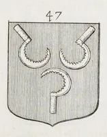 Picture 20 of 46 from La science heroique : traitant de la noblesse et de l'origine des armes, de leurs blasons & symboles : des timbres, bourlets, couronnes, cimiers, lambrequins, supports, tenans, & autres ornamens de l'ecu : de la devise & du cry de guerre, de l'ecu pendant, des pas & emprises des anciens chevaliers, & des formes differentes de leurs tombeaux : et enfin des marques exterieures de l'ecu de nos rois, des reines, enfans de France, & des officiers de la couronne, & de la maison du roy (1669), leaf 202