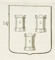 Picture 23 of 46 from La science heroique : traitant de la noblesse et de l'origine des armes, de leurs blasons & symboles : des timbres, bourlets, couronnes, cimiers, lambrequins, supports, tenans, & autres ornamens de l'ecu : de la devise & du cry de guerre, de l'ecu pendant, des pas & emprises des anciens chevaliers, & des formes differentes de leurs tombeaux : et enfin des marques exterieures de l'ecu de nos rois, des reines, enfans de France, & des officiers de la couronne, & de la maison du roy (1669), leaf 227