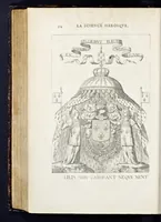 Picture 44 of 46 from La science heroique : traitant de la noblesse et de l'origine des armes, de leurs blasons & symboles : des timbres, bourlets, couronnes, cimiers, lambrequins, supports, tenans, & autres ornamens de l'ecu : de la devise & du cry de guerre, de l'ecu pendant, des pas & emprises des anciens chevaliers, & des formes differentes de leurs tombeaux : et enfin des marques exterieures de l'ecu de nos rois, des reines, enfans de France, & des officiers de la couronne, & de la maison du roy (1669), leaf 557
