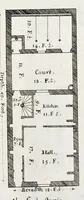 Picture 3 of 26 from The art of fair building: represented in the figures of several uprights of houses, with their ground-plots, fitting for persons of several qualities. Wherein is divided each room and office according to their most convenient occasion, with their heights, depths, lengths, and breadths according to proportion. With rules and directions for the placing of the doors, vvindows, chimnies, beds, stairs, and other conveniencies; with their just measures for the best advantage both of commodiousness, health, strength, and ornament. Also a description of the names and proportions of the members belonging to the framing of the timber-work, with directions and examples for the placing of them (1670), leaf 26