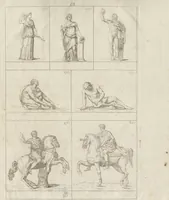 An illustration from Museum statue antiquorum : collection de statues des divers museum de Rome, Naples, Florence, &c : à l'usage des peintres, sculpteurs, architectes et amateurs des beaux arts (1700)