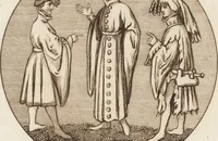 An illustration from A complete view of the dress and habits of the people of England : from the establishment of the Saxons in Britain to the present time , illustrated by engravings taken from the most authentic remains of antiquity : to which is prefixed an introduction, containing a general description of the ancient habits in use among mankind, from the earliest period of time to the conclusion of the seventh century (1796)