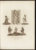 An illustration from A complete view of the dress and habits of the people of England : from the establishment of the Saxons in Britain to the present time , illustrated by engravings taken from the most authentic remains of antiquity : to which is prefixed an introduction, containing a general description of the ancient habits in use among mankind, from the earliest period of time to the conclusion of the seventh century (1796)