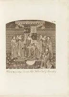 An illustration from A complete view of the dress and habits of the people of England : from the establishment of the Saxons in Britain to the present time , illustrated by engravings taken from the most authentic remains of antiquity : to which is prefixed an introduction, containing a general description of the ancient habits in use among mankind, from the earliest period of time to the conclusion of the seventh century (1796)