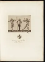 An illustration from A complete view of the dress and habits of the people of England : from the establishment of the Saxons in Britain to the present time , illustrated by engravings taken from the most authentic remains of antiquity : to which is prefixed an introduction, containing a general description of the ancient habits in use among mankind, from the earliest period of time to the conclusion of the seventh century (1796)