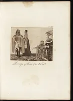 An illustration from A complete view of the dress and habits of the people of England : from the establishment of the Saxons in Britain to the present time , illustrated by engravings taken from the most authentic remains of antiquity : to which is prefixed an introduction, containing a general description of the ancient habits in use among mankind, from the earliest period of time to the conclusion of the seventh century (1796)
