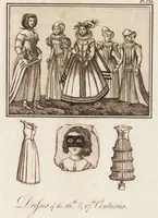 An illustration from A complete view of the dress and habits of the people of England : from the establishment of the Saxons in Britain to the present time , illustrated by engravings taken from the most authentic remains of antiquity : to which is prefixed an introduction, containing a general description of the ancient habits in use among mankind, from the earliest period of time to the conclusion of the seventh century (1796)
