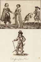 An illustration from A complete view of the dress and habits of the people of England : from the establishment of the Saxons in Britain to the present time , illustrated by engravings taken from the most authentic remains of antiquity : to which is prefixed an introduction, containing a general description of the ancient habits in use among mankind, from the earliest period of time to the conclusion of the seventh century (1796)