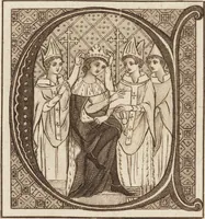 An illustration from A complete view of the dress and habits of the people of England : from the establishment of the Saxons in Britain to the present time , illustrated by engravings taken from the most authentic remains of antiquity : to which is prefixed an introduction, containing a general description of the ancient habits in use among mankind, from the earliest period of time to the conclusion of the seventh century (1796)