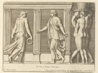 Picture 4 of 36 from Parerga atq[ue] ornamenta, ex Raphaelis Sanctij prototypis à Ioanne Nannio Vtinensi, in Vaticani Palatij Xystis : partim opere plastico, partim coloribus expressa ad veterum ornamentorum, et picturarum, quæ extabant in ruinis domus Imperat. Titi, elegantiam (1675), leaf 14