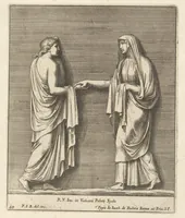 Picture 8 of 36 from Parerga atq[ue] ornamenta, ex Raphaelis Sanctij prototypis à Ioanne Nannio Vtinensi, in Vaticani Palatij Xystis : partim opere plastico, partim coloribus expressa ad veterum ornamentorum, et picturarum, quæ extabant in ruinis domus Imperat. Titi, elegantiam (1675), leaf 22