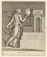 Picture 9 of 36 from Parerga atq[ue] ornamenta, ex Raphaelis Sanctij prototypis à Ioanne Nannio Vtinensi, in Vaticani Palatij Xystis : partim opere plastico, partim coloribus expressa ad veterum ornamentorum, et picturarum, quæ extabant in ruinis domus Imperat. Titi, elegantiam (1675), leaf 24