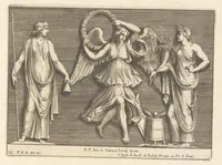 Picture 10 of 36 from Parerga atq[ue] ornamenta, ex Raphaelis Sanctij prototypis à Ioanne Nannio Vtinensi, in Vaticani Palatij Xystis : partim opere plastico, partim coloribus expressa ad veterum ornamentorum, et picturarum, quæ extabant in ruinis domus Imperat. Titi, elegantiam (1675), leaf 26