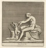 Picture 28 of 36 from Parerga atq[ue] ornamenta, ex Raphaelis Sanctij prototypis à Ioanne Nannio Vtinensi, in Vaticani Palatij Xystis : partim opere plastico, partim coloribus expressa ad veterum ornamentorum, et picturarum, quæ extabant in ruinis domus Imperat. Titi, elegantiam (1675), leaf 68