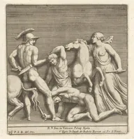 Picture 30 of 36 from Parerga atq[ue] ornamenta, ex Raphaelis Sanctij prototypis à Ioanne Nannio Vtinensi, in Vaticani Palatij Xystis : partim opere plastico, partim coloribus expressa ad veterum ornamentorum, et picturarum, quæ extabant in ruinis domus Imperat. Titi, elegantiam (1675), leaf 74
