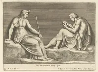 Picture 33 of 36 from Parerga atq[ue] ornamenta, ex Raphaelis Sanctij prototypis à Ioanne Nannio Vtinensi, in Vaticani Palatij Xystis : partim opere plastico, partim coloribus expressa ad veterum ornamentorum, et picturarum, quæ extabant in ruinis domus Imperat. Titi, elegantiam (1675), leaf 82