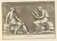 Picture 34 of 36 from Parerga atq[ue] ornamenta, ex Raphaelis Sanctij prototypis à Ioanne Nannio Vtinensi, in Vaticani Palatij Xystis : partim opere plastico, partim coloribus expressa ad veterum ornamentorum, et picturarum, quæ extabant in ruinis domus Imperat. Titi, elegantiam (1675), leaf 84