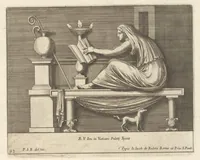 Picture 35 of 36 from Parerga atq[ue] ornamenta, ex Raphaelis Sanctij prototypis à Ioanne Nannio Vtinensi, in Vaticani Palatij Xystis : partim opere plastico, partim coloribus expressa ad veterum ornamentorum, et picturarum, quæ extabant in ruinis domus Imperat. Titi, elegantiam (1675), leaf 86