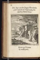 An illustration from Heyligh hof vanden keyser Theodosius : verciert met sinnebeelden, rymdichten, en sedeleeringen (1696)