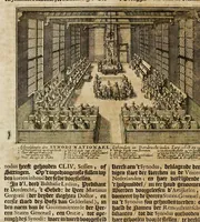 Picture 16 of 48 from Joh. Lodew. Gottfrieds Historische kronyck : vervattende een nauwkeurige en volkomene beschrijvingh der aldergedenckwaerdigste geschiedenissen des weerelds, van den aenvangh der scheppingh tot op 't jaer Christi 1576 : in een nette ordre gebragt na de verdeelingh der vier monarchien, en de bondighste jaer-rekeningh : op nieuws vertaeld na den derden vermeerderden druck, met byvoegingh van de historie der Reformatie in Duytschland : en een volkoomen bladwijser aller voornaemste saecken (1698), leaf 435