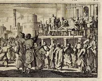 Picture 23 of 48 from Joh. Lodew. Gottfrieds Historische kronyck : vervattende een nauwkeurige en volkomene beschrijvingh der aldergedenckwaerdigste geschiedenissen des weerelds, van den aenvangh der scheppingh tot op 't jaer Christi 1576 : in een nette ordre gebragt na de verdeelingh der vier monarchien, en de bondighste jaer-rekeningh : op nieuws vertaeld na den derden vermeerderden druck, met byvoegingh van de historie der Reformatie in Duytschland : en een volkoomen bladwijser aller voornaemste saecken (1698), leaf 546