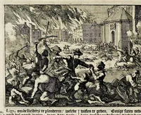 Picture 31 of 48 from Joh. Lodew. Gottfrieds Historische kronyck : vervattende een nauwkeurige en volkomene beschrijvingh der aldergedenckwaerdigste geschiedenissen des weerelds, van den aenvangh der scheppingh tot op 't jaer Christi 1576 : in een nette ordre gebragt na de verdeelingh der vier monarchien, en de bondighste jaer-rekeningh : op nieuws vertaeld na den derden vermeerderden druck, met byvoegingh van de historie der Reformatie in Duytschland : en een volkoomen bladwijser aller voornaemste saecken (1698), leaf 625