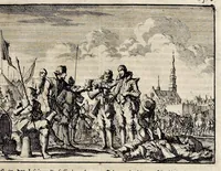 Picture 43 of 48 from Joh. Lodew. Gottfrieds Historische kronyck : vervattende een nauwkeurige en volkomene beschrijvingh der aldergedenckwaerdigste geschiedenissen des weerelds, van den aenvangh der scheppingh tot op 't jaer Christi 1576 : in een nette ordre gebragt na de verdeelingh der vier monarchien, en de bondighste jaer-rekeningh : op nieuws vertaeld na den derden vermeerderden druck, met byvoegingh van de historie der Reformatie in Duytschland : en een volkoomen bladwijser aller voornaemste saecken (1698), leaf 706