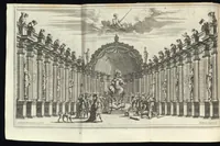 An illustration from Il pomo d'oro : festa teatrale rappresentata in Vienna, per l'avgvstissime nozze delle Sacre Cesaree Reali Maestà di Leopoldo, e Margherita (1668)