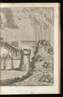 An illustration from Von Himmeln entzindete vnd durch allgemainen Zuruff der Erde sich himmelwerts erschwingende Frolokhungs Flammen : zur Begengnus des hochzeitlichen Beylägers beeder Khaiserlichen Maiestäten, Leopoldi des ersten, Römischen Kaisers auch zu Hungarn vnd Böham Königs, Ertzhertzogen zu Oestereich etc., vnd Margarita geborner Infantin aus Hispanien (1666)