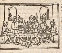 An illustration from Suetonius Tranquillus cum Philippi Beroaldi et Marci Antonii Sabellici commentariis : cum figuris nuper additis (1506)
