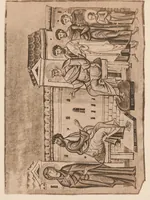 An illustration from Miniature delle omilie di Giacomo monaco (Cod. vatic. gr. 1162) e dell'Evangeliario greco urbinate (Cod. vatic. urbin. gr. 2) (1910)
