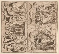 An illustration from Miniature delle omilie di Giacomo monaco (Cod. vatic. gr. 1162) e dell'Evangeliario greco urbinate (Cod. vatic. urbin. gr. 2) (1910)