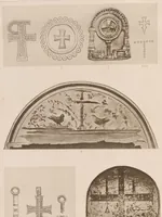 An illustration from Les catacombes de Rome; histoire de l'art et des croyances religieuses pendant les premiers siècles du christianisme (1881)