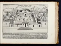 An illustration from Antiqvae vrbis splendor : hoc est præcipva eivsdem templa, amphitheatra, theatra, circi, navmachiæ, arcvs trivmphales, mavsolea aliaqve svmptvosiora ædificia, pompæ item trivmphalis et colossæarvm imaginvm descriptio (1630)