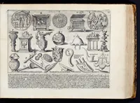 An illustration from Antiqvae vrbis splendor : hoc est præcipva eivsdem templa, amphitheatra, theatra, circi, navmachiæ, arcvs trivmphales, mavsolea aliaqve svmptvosiora ædificia, pompæ item trivmphalis et colossæarvm imaginvm descriptio (1630)
