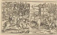 An illustration from Römische Historien : jetzundt mit gantzem fleiss besichtigt gebessert uñ gemert ... (1538)