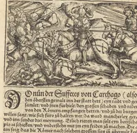 An illustration from Römische Historien : jetzundt mit gantzem fleiss besichtigt gebessert uñ gemert ... (1538)