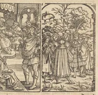 An illustration from Römische Historien : jetzundt mit gantzem fleiss besichtigt gebessert uñ gemert ... (1538)