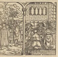 An illustration from Römische Historien : jetzundt mit gantzem fleiss besichtigt gebessert uñ gemert ... (1538)