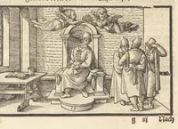 Picture 8 of 14 from Der Hungern Chronica : inhaltend wie sie anfenklich ins land kommen sind mit anzeygung aller irer König und was sie namhafftigs gethon haben : angefangen von ersten König Athila vñ volfüret biss auff König Ludwig so im 1526. Jar bey Mohatz vom Türcken vmbkommen ist (1534), leaf 54