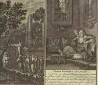 An illustration from Atlas historique, ou, Nouvelle introduction a l'histoire, à la chronologie & à la géographie ancienne & moderne : représentée dans de nouvelles cartes, où l'on remarque l'établissement des etats & empires du monde, leur durée, leur chûte, & leurs differens gouvernemens : la chronologie des consuls romains, des Papes, de empereurs, des rois & des princes, &c. qui ont été depuis le commencement du monde, jusqu'à présent : et la génealogie des maisons souveraines de l'Europe. (1720)