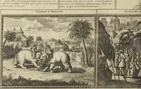 An illustration from Atlas historique, ou, Nouvelle introduction a l'histoire, à la chronologie & à la géographie ancienne & moderne : représentée dans de nouvelles cartes, où l'on remarque l'établissement des etats & empires du monde, leur durée, leur chûte, & leurs differens gouvernemens : la chronologie des consuls romains, des Papes, de empereurs, des rois & des princes, &c. qui ont été depuis le commencement du monde, jusqu'à présent : et la génealogie des maisons souveraines de l'Europe. (1720)