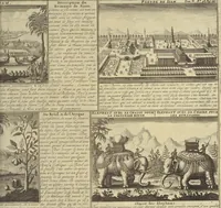 An illustration from Atlas historique, ou, Nouvelle introduction a l'histoire, à la chronologie & à la géographie ancienne & moderne : représentée dans de nouvelles cartes, où l'on remarque l'établissement des etats & empires du monde, leur durée, leur chûte, & leurs differens gouvernemens : la chronologie des consuls romains, des Papes, de empereurs, des rois & des princes, &c. qui ont été depuis le commencement du monde, jusqu'à présent : et la génealogie des maisons souveraines de l'Europe. (1720)