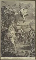 An illustration from Atlas historique, ou, Nouvelle introduction a l'histoire, à la chronologie & à la géographie ancienne & moderne : représentée dans de nouvelles cartes, où l'on remarque l'établissement des etats & empires du monde, leur durée, leur chûte, & leurs differens gouvernemens : la chronologie des consuls romains, des Papes, de empereurs, des rois & des princes, &c. qui ont été depuis le commencement du monde, jusqu'à présent : et la génealogie des maisons souveraines de l'Europe. (1720)