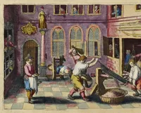 Picture 5 of 35 from Rerum et urbis Amstelodamensium historia. : In qua Hollandiæ primum atque inde Amstelandiæ, oppidiq[ue], natales ... additis suo loco tabulis æri incisis, ad hæc usque tempora, observata annorum serie accuratè omnia deducuntur. (1611), leaf 117