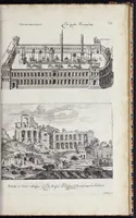 An illustration from Romae antiquae et novae theatrum, sive, Genuina ac vera urbis, juxta varios ejusdem status, delineatio topographica : unà cum primariis illius aedificiis ac monumentis, veluti templis, simulacris, circis, campis, theatris, arcubus, porticibus, columnis, statuis & sepulcris antiquis, praecipuè verò modernis templis, palatiis & aedificiis, nonaginta tabulis aeneis exhibitis & secundùm nobilioris architecturae simulac perspectivae regulas extructis, ruinisq́ue illustrioribus (1684)