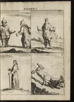 An illustration from De noordsche weereld : vertoond in twee nieuwe, aenmercklijcke, derwaerts gedaene reysen : d'eene, van de heer Martiniere door Norweegen, Lapland, Boranday, Siberien, Samojessie, Ys-land, Groenland en Nova-Zembla ... : dandre, van de Hamburger Frederick Martens, verright nae Spitsbergen of Groenland, in't jaer 1671 ... (1685)