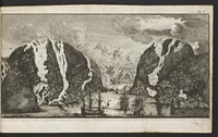 An illustration from De noordsche weereld : vertoond in twee nieuwe, aenmercklijcke, derwaerts gedaene reysen : d'eene, van de heer Martiniere door Norweegen, Lapland, Boranday, Siberien, Samojessie, Ys-land, Groenland en Nova-Zembla ... : dandre, van de Hamburger Frederick Martens, verright nae Spitsbergen of Groenland, in't jaer 1671 ... (1685)